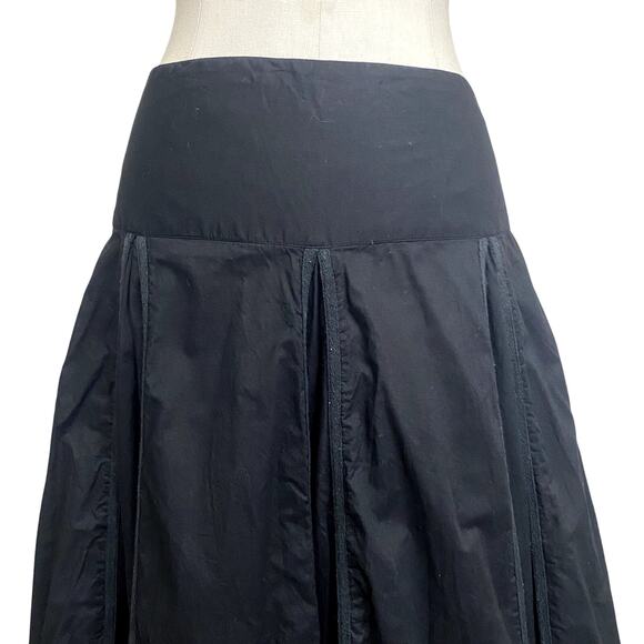 Grace Elements Pleated Whimsygoth Boho Gothic Dark Fairy Midi Skirt with Pockets - Picture 5 of 10